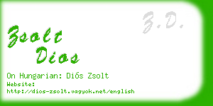 zsolt dios business card