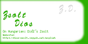 zsolt dios business card